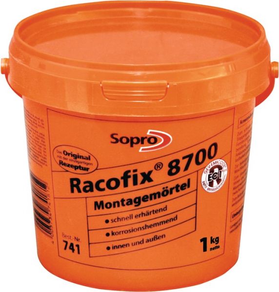 Montagemörtel Racofix® 8700 1:3 Raumteile (Wasser/Mörtel) 1kg Eimer SOPRO VE: 16