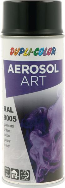 Buntlackspray AEROSOL Art tiefschwarz glänzend RAL 9005 400ml Spraydose VE: 6