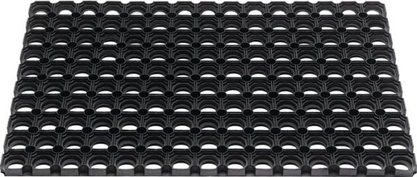 Fußmatte offene Ringe schwarz Gum.L500xB800xS22mm