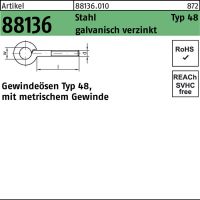 F- Gewindeoese R 88136 Typ 48 M4x 20 D 6 Stahl galv-ve rz- 100 Stueck