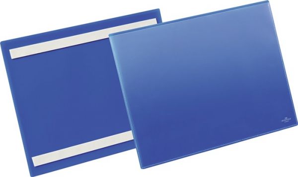 Etikettentasche B297xH210mm blau selbstkl.50St./Pack DURABLE
