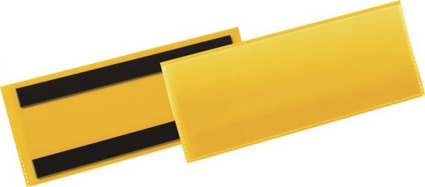 Etikettentasche B210xH74mm gelb magn.50 DURABLE