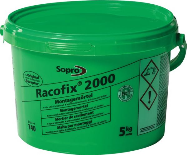 Montagemörtel Racofix® 2000 1:3 Raumteile (Wasser/Mörtel) 5kg Eimer SOPRO