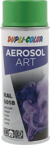 Buntlackspray AEROSOL Art gelbgrün glänzend RAL 6018 400ml Spraydose VE: 6