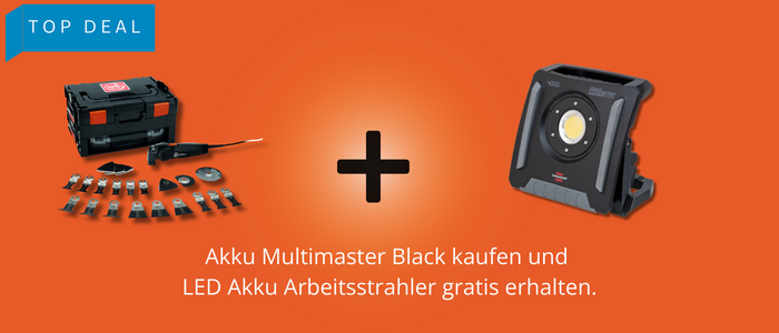 FEIN MULTIMASTER BLACK kaufen und LED Akku Arbeitsstrahler gratis erhalten!